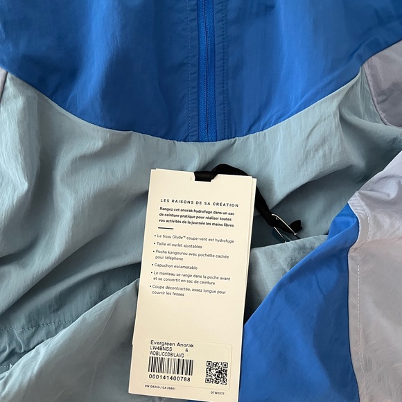 NWT. Lululemon + Evergreen Anorak Size6 - Picture 3 of 3